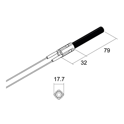 Bougie céramique pour poêle à granules - 300 W, 79/111 mm, diamètre 11,5 mm, à bride avec cosses. PSX-2-240-B - GARANTIE 1 an